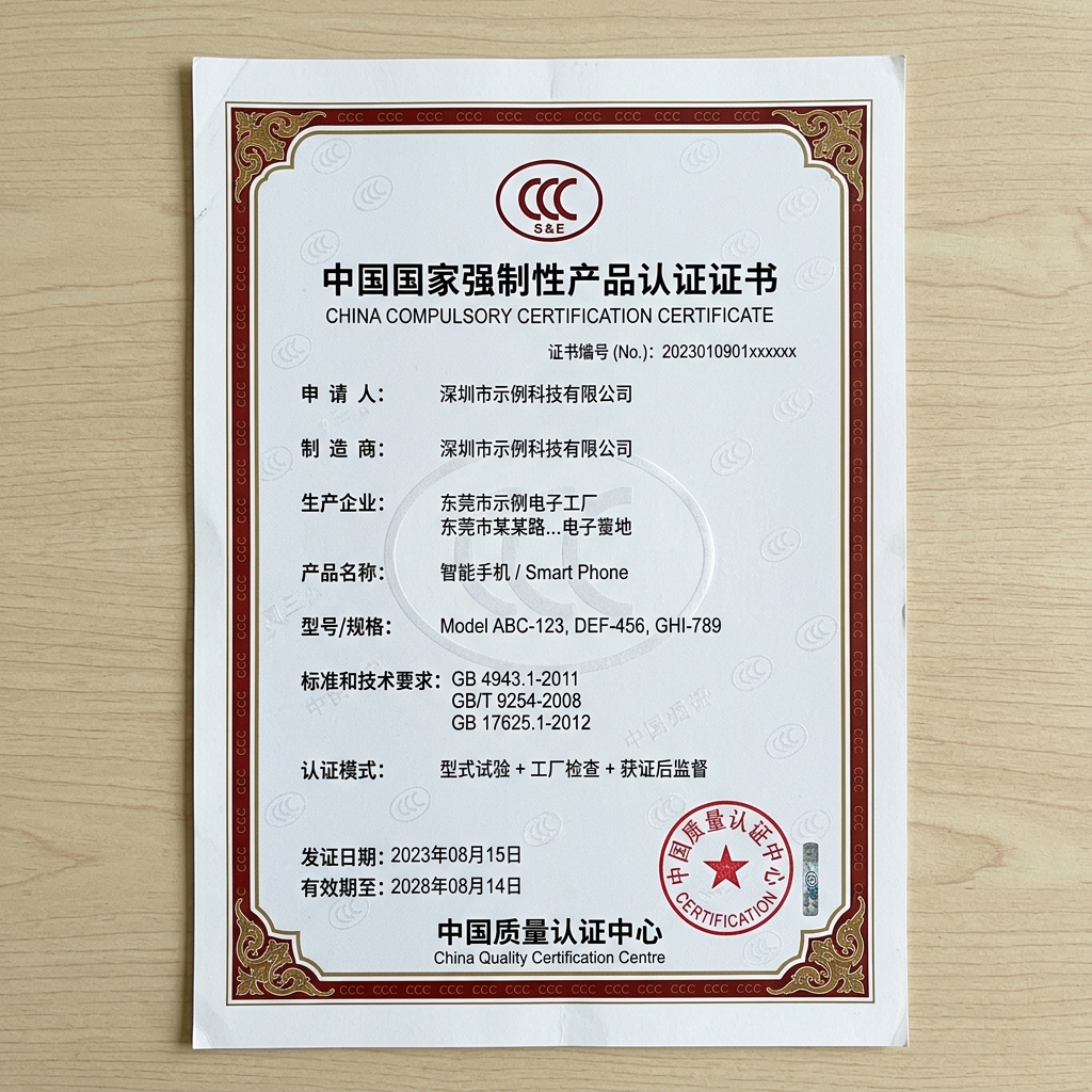 3C 国家强制性认证证书